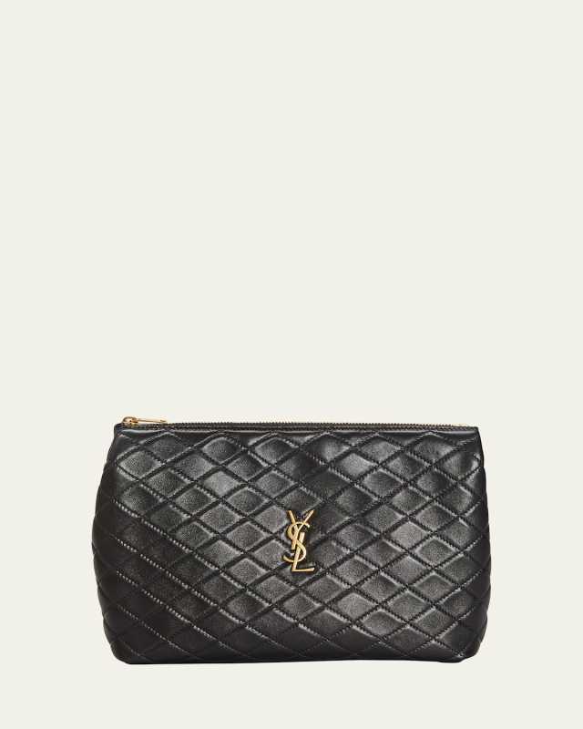 YSL Quilted Leather Cosmetic Bag